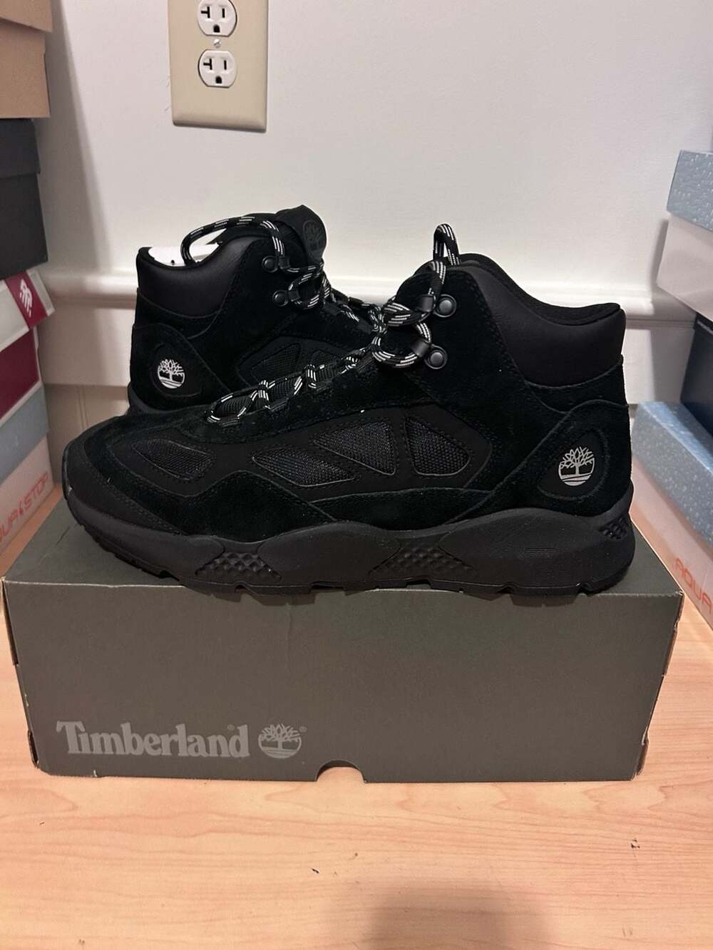 Timberland Ripcord Gorge Mid Hiker Black Suede Boots Size 12